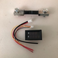 Voltmètre ampèremètre DC 100V 100A avec shnt 100A 2 en 1 DC Volt Amp panneau de mesure à double affichage