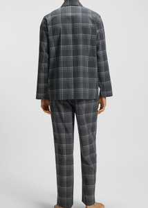 Vêtements de nuit en coton respirant pour hommes en gros, <span class=keywords><strong>pyjama</strong></span> décontracté à carreaux pour garçons, taille plus, ensemble de vêtements de maison pour hommes, <span class=keywords><strong>pyjama</strong></span> à manches longues en deux pièces - Product Image 3