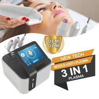 Appareil 3-en-1 à aiguilles de plasma pour le visage, machine anti-rides avec fonction de lifting facial et régénération du collagène