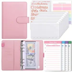 Wholesale A6 Budget Binder Set Cash Envelope Budget System Binder Planners With zipper Expense Budget Sheets And Label Sticker