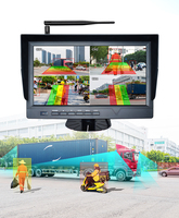 Système de caméra sans fil pour camion de 10 pouces, 1080p HD et 12-24V large tension, étanche IP68 pour camions à plateau, surveillance de vision nocturne