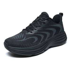Chaussures de course à bout large pour hommes, baskets d'extérieur décontractées en maille respirante, couleur orange-rouge, taille 39 45 - Product Image 5