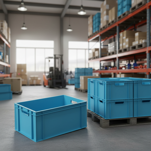 KT 4628 Solid Style Recyclable Storage Box Industrial Logistics <b>Crate</b> Plastic Recycling Bin - Product Image 3