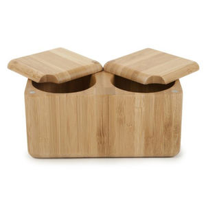 <span class=keywords><strong>Boîte</strong></span> <span class=keywords><strong>à</strong></span> sel et <span class=keywords><strong>à</strong></span> poivre Eco Go 100% bambou laqué, classique, rectangulaire, <span class=keywords><strong>en</strong></span> <span class=keywords><strong>bois</strong></span>, avec 2 compartiments et couvercle - Product Image 3