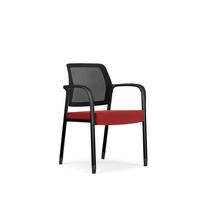 Chaise de conférence empilable à accoudoirs fixes en maille, design moderne, chaise de bureau administrative en maille