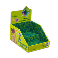 Support de comptoir PDQ personnalisé recyclable, pliable en carton, montage facile pour l'affichage sur table en magasin de vente au détail alimentaire