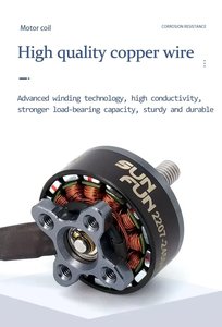 มอเตอร์ไร้แปรงถ่านแรงบิดสูง รุ่น 2207 2450KV 2750KV ประสิทธิภาพสูง สำหรับดัดแปลงโดรน FPV - Product Image 4