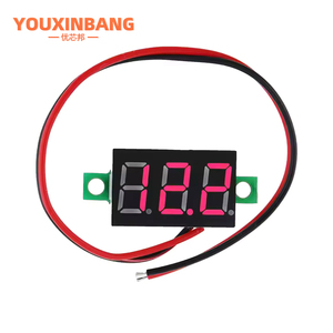 1 cái 0.36 hai-dây DC 4.50 đến 30V <span class=keywords><strong>LCD</strong></span> kỹ thuật số vôn kế voltimetro Red/Blue/GREEN LED Amp Volt Meter đo điện áp Meter - Product Image 4