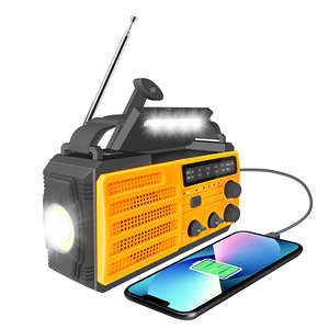 Radio d'urgence portable solaire rechargeable avec <span class=keywords><strong>manivelle</strong></span>, <span class=keywords><strong>chargeur</strong></span> <span class=keywords><strong>USB</strong></span>, AM/FM, lampe torche LED, lampe de lecture, radio Internet SOS intégrée - Product Image 3