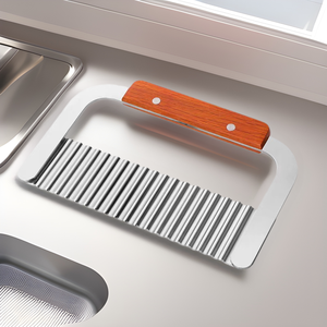 Stainless Steel Potato Knife Strip Cutter Multi Functional Vegetable Cutter Solid Wood Handle - Product Image 1