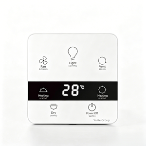 Interrupteur mural tactile 1 bouton YuHe Group en verre trempé Wi-Fi pour commande vocale, application Smart Life, IP20, 10A, 220V, design moderne - Product Image 6
