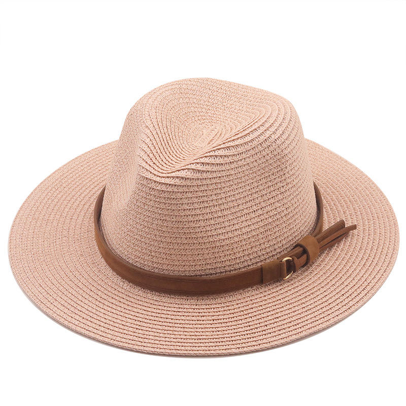 New Natural Panama Soft Shaped Straw Hat UV Protection