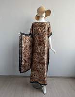 Meilleures ventes : Robes longues africaines Dashiki, ensembles avec foulards, robes amples en polyester imitation soie satinée, vêtements Kaftan en stock