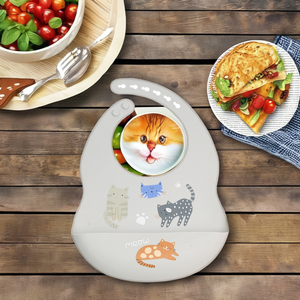 Manufacturer Wholesale Baby Feeding Set Hot Sale Modern <b>Silicone</b> Bowl Spoon <b>Bib</b> Customized Disposable Plate Bowl Set - Product Image 3