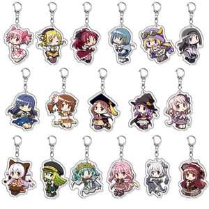 Vente en gros de porte-clés en acrylique Anime Puella Magi <span class=keywords><strong>Madoka</strong></span> Magica, 17 designs - Product Image 1