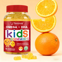 Neewwon Gummies Omega+DHA pour Enfants, Multivitamines Omega 3, 6, 9, Complément Alimentaire pour Soutenir le Cerveau, les Yeux et l'Immunité, Soin Nutritionnel Quotidien pour Enfants