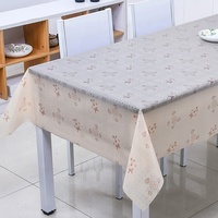 Nappe de table en PVC de luxe à motif floral, résistante à l'huile, à l'eau et aux taches, pour la maison, les fêtes, anti-eau TC94-R330-1