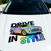 Autocollant de voiture TEDDY personnalisé résistant aux UV, logo découpé sur mesure, vinyle de transfert amovible, autocollant holographique pour voiture