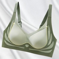 Soutien-gorge de sport respirant grande taille push-up sans couture anti-affaissement avec effet de rassemblement, confortable pour femme