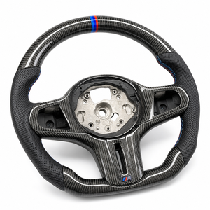 Volant <span class=keywords><strong>sport</strong></span> en cuir perforé <span class=keywords><strong>noir</strong></span> pour BMW F30 F20 F48 M3 F80 F25 E90 E87 X5 E70 F01 F10 – Accessoires de modification et amélioration - Product Image 2