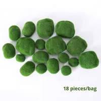Gazon artificiel en plastique vert, mousse et pierres pour accessoires de photographie, bonsaï, aménagement paysager, décoration murale et ornements.