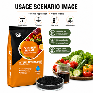 Humato de Potasio 65% Ácido Húmico <span class=keywords><strong>K2O</strong></span> 12% en Escamas, Fertilizante Orgánico 100% Soluble en Agua para Fertirrigación, Aplicación Foliar y Acondicionador de Suelo - Product Image 3