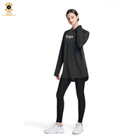 Ensemble de sport modeste pour femmes Zaynab : Tunique à manches longues, leggings élastiques et hijab – Tenue de fitness musulmane
