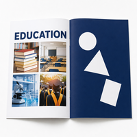 Service d'impression économique de catalogues, brochures et dépliants personnalisés en papier couché avec logo pour entreprises, fabriqué au Jiangsu