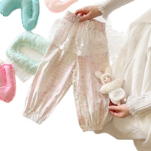 Pantalones cortos informales con estampado floral y encaje para niños pequeños y niñas, uso diario de verano - Product Image 5