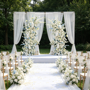DKB Customized Silk Artificial <b>Flower</b> Arch High Quality Handmade Durable Eco-Friendly Real Touch Customizable Size Wedding Party - Product Image 1