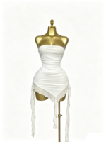 Robes vintage en dentelle à col mandarin pour femmes, taille basse, antistatiques, épaules dénudées, sans manches, coupe ample, en coton, mélange de marques