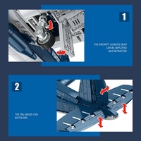 Juego de bloques de construcción de avión Corsair F4U, 767 Uds., Kits de modelo de avión, colección de juguetes, regalos de Navidad y cumpleaños para niños y adultos