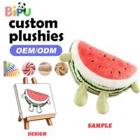 Fabricant OEM de coussins en peluche personnalisés 40 50 80cm, coussin en peluche pastèque populaire, poupée fruit en peluche, jouet en peluche, coton PP