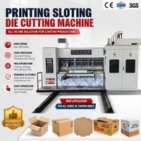 Machine de fabrication de boîtes en carton ondulé à impression flexographique 2 3 4 couleurs, ligne de production entièrement automatique de découpe de cartons