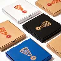 Boîte à pizza personnalisée en gros, écologique, résistante, de qualité alimentaire, en carton ondulé de 6 à 12 pouces pour la livraison de pizzas