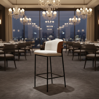 Tabourets de bar modernes en velours, chaises de comptoir de luxe pour îlot de cuisine, structure en fer, écologiques, pour extérieur, maison, usage commercial, OEM