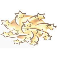 Plafonnier LED moderne - Lampe de salon créative et unique avec base en fer et surface en acrylique, commande par interrupteur, compatibilité 220V