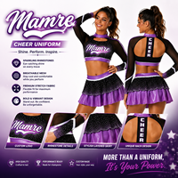 Uniforme de cheerleading personnalisé pour femmes adultes, entièrement orné de strass, en polyester et élasthanne, tissu antibactérien, logo personnalisé pour