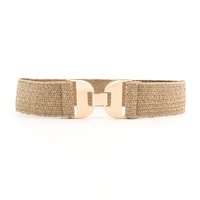 Fournisseur professionnel personnalisé, ceintures élastiques amincissantes, jeunes filles, mode, ceinture tressée en paille, ceinture élastique habillée pour dames