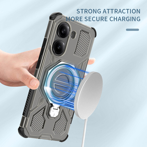 Nhà máy số lượng lớn chống sốc rõ ràng Armor bảo vệ điện thoại Trường hợp với kim loại Chân đế cho Redmi 14C K80 Pro lưu ý 14 Pro cộng với TURBO <span class=keywords><strong>4</strong></span> - Product Image 6