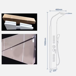 แผ่นผนังห้องน้ำสแตนเลส 304 กันน้ำ พร้อมชุดติดตั้งฝักบัว - Product Image 4