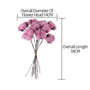 MW65501 Artificial Dried <strong>Cotton</strong> <strong>Stems</strong> <strong>Cotton</strong> Boll for Home Decor Centerpiece Housewarming Wedding DIY Bridal Bouquet - Product Image 4