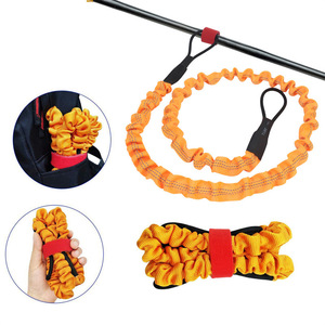 Cordon élastique de fixation en nylon orange anti-perte pour kayak, canoë, surf, canne à pêche - Product Image 1