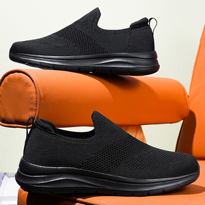 Nuevo Modelo de Zapatillas Deportivas Ligeras y Transpirables de Punto, Sin Cordones, para Parejas, con Punta Flexible y Amortiguación de Aire, Estilo para Caminar - Product Image 3