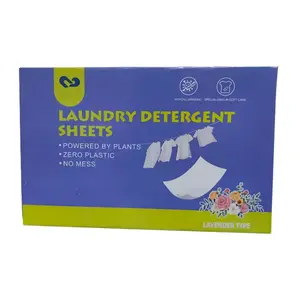 Feuilles de détergent à lessive pour tablette de décontamination forte au parfum de lavande écologique grand effet