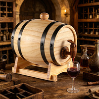 Distributeur de liquide en fût de vin ou de whisky en chêne massif de haute qualité, idéal pour les bars, les hôtels et les restaurants