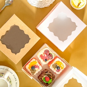 Carry Flower White <span class=keywords><strong>10x10</strong></span> Strong Rectangle Tres Leches Miniatura Cajas de pastel individuales Diferentes tamaños Plegable - Product Image 6