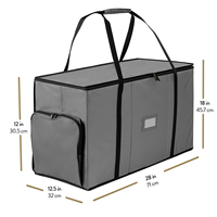Boîte de rangement pour décorations de Noël, zone extensible réglable pour figurines et compartiments, capacité de 73 décorations de Noël