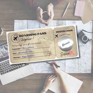 Cadeau de <span class=keywords><strong>voyage</strong></span> surprise : Billet de <span class=keywords><strong>voyage</strong></span> à gratter révélant la <span class=keywords><strong>destination</strong></span>, Carte d'embarquement DIY pour les vacances, Cadeau de Noël, Saint-Valentin romantique - Product Image 4