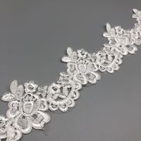 Voile de mariée garniture en dentelle perle ruban perlé Textile de maison rideau de literie accessoires broderie dentelle garniture